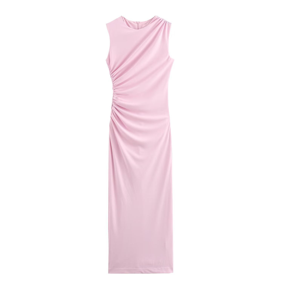 Damen elegantes Maxikleid mit raffinierten Drapierungen Echo Archiv