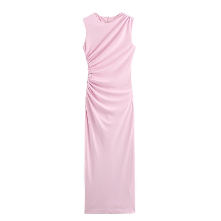 Damen elegantes Maxikleid mit raffinierten Drapierungen Echo Archiv