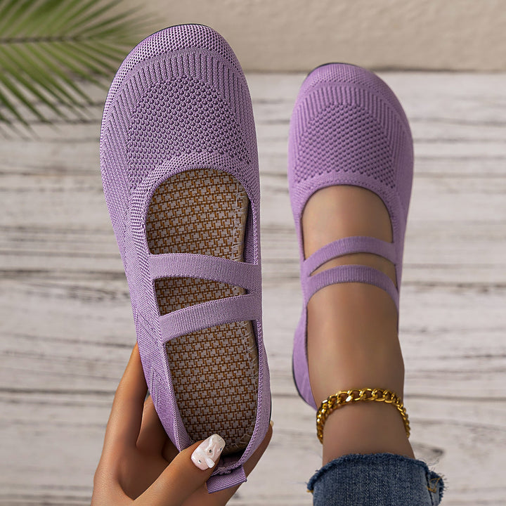 Damen Flexible und atmungsaktive Ballerinas mit Faltmechanismus Echoarchiv