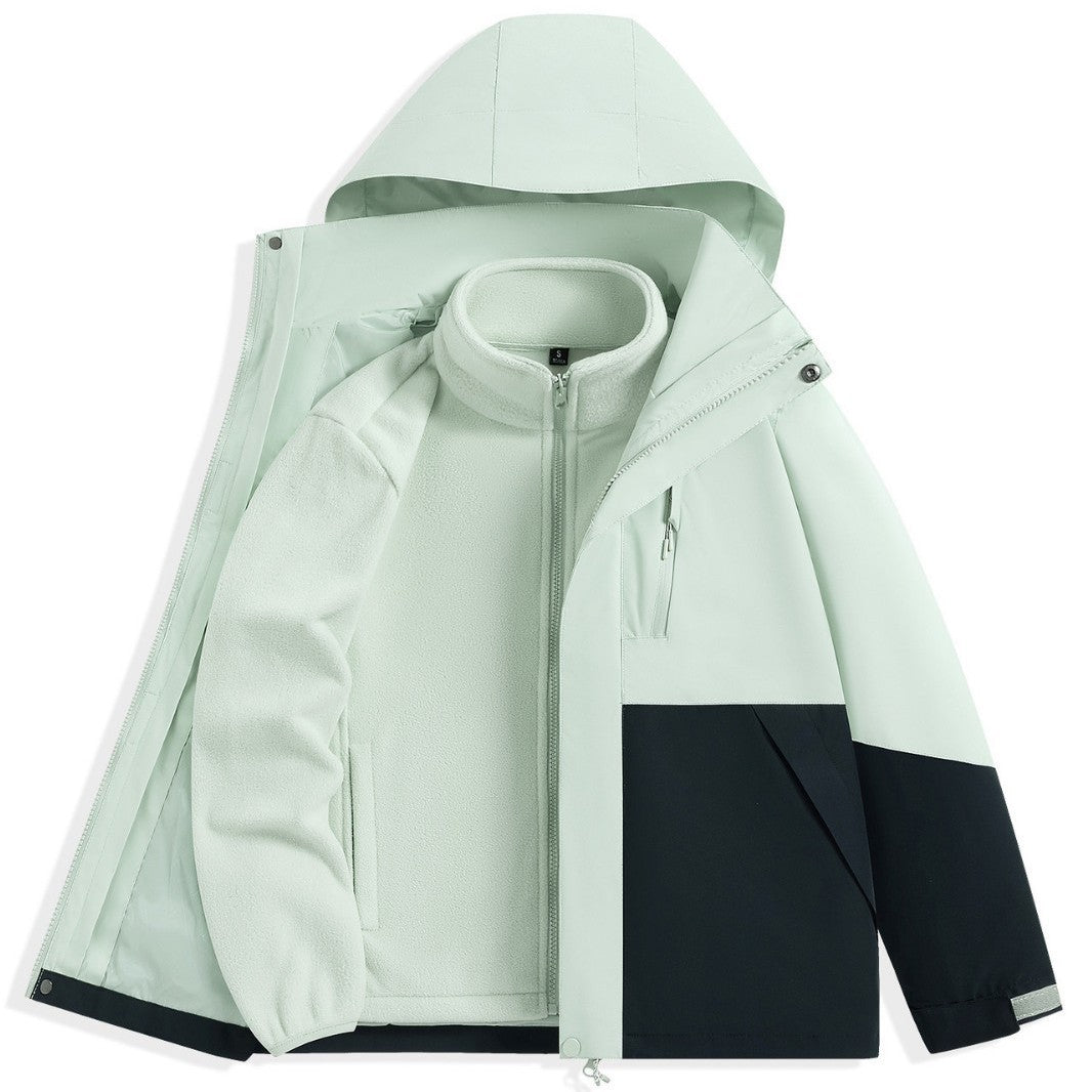 Herren zweilagiger Outdoorparka mit herausnehmbarer Fleece-Innenjacke und Kapuze Echo Archiv