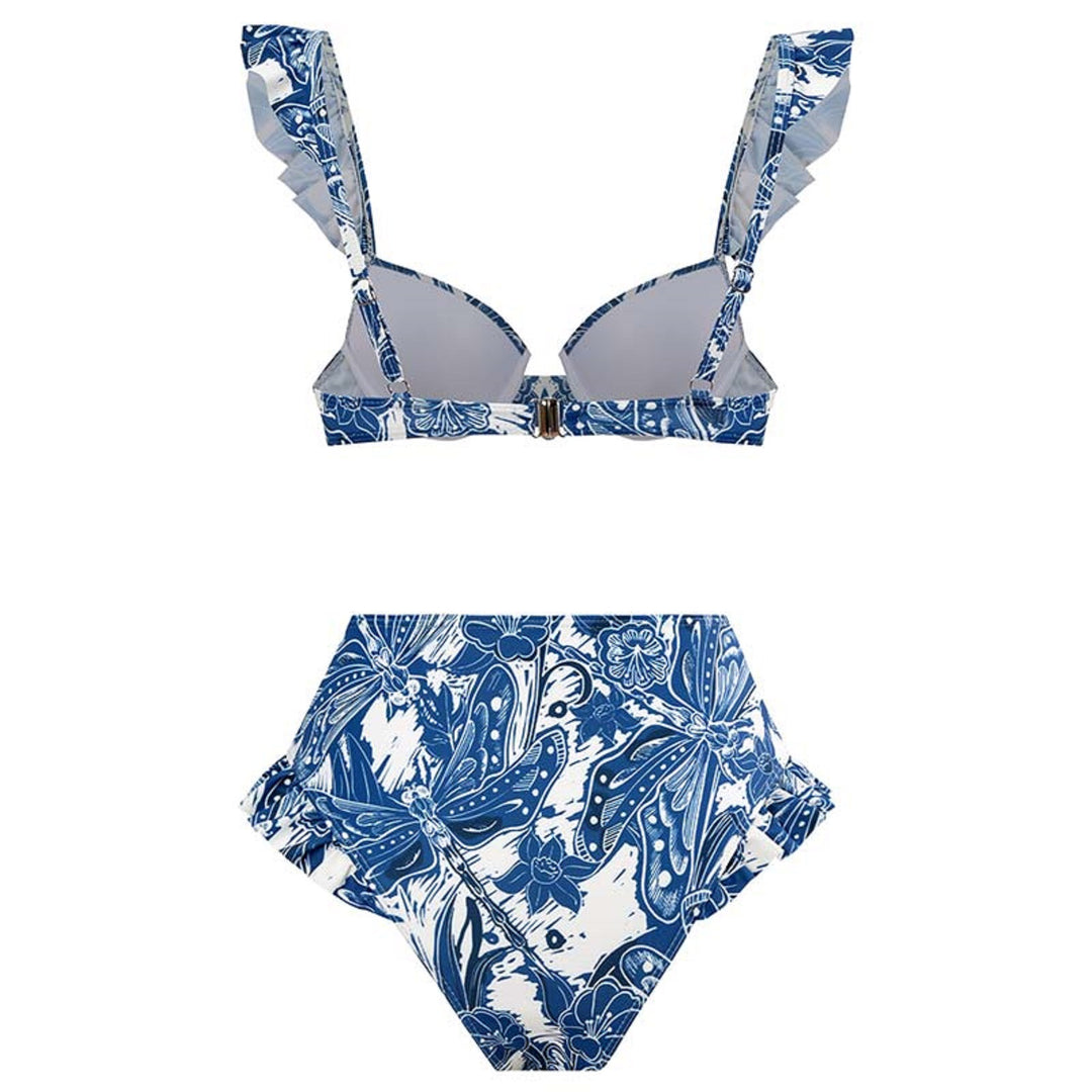 Damen Bikini-Set mit raffinierten Rüschen und elegantem Wickelrock Echo Archiv