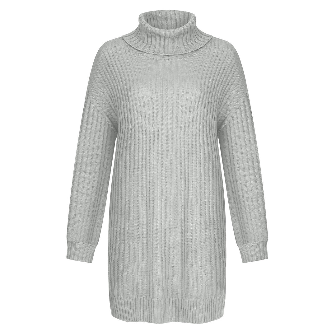 Damen Gerippter Rollkragen-Tunika mit kastigem Oversize-Schnitt Echo Archiv