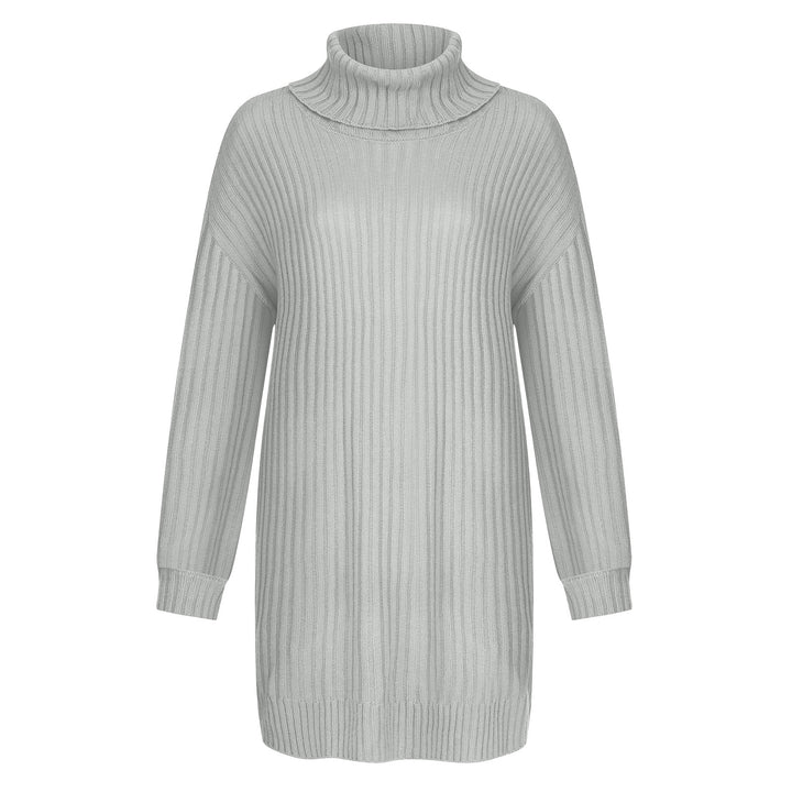 Damen Gerippter Rollkragen-Tunika mit kastigem Oversize-Schnitt Echo Archiv