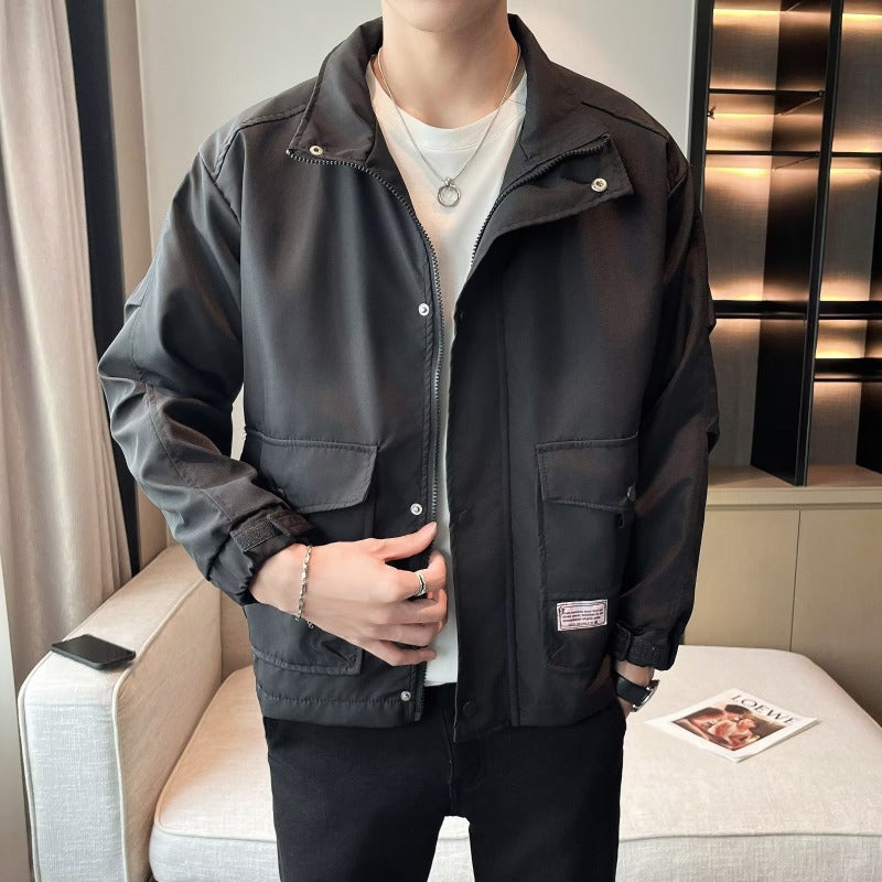 Unisex modische Utility-Jacke mit hohem Kragen Echoarchiv