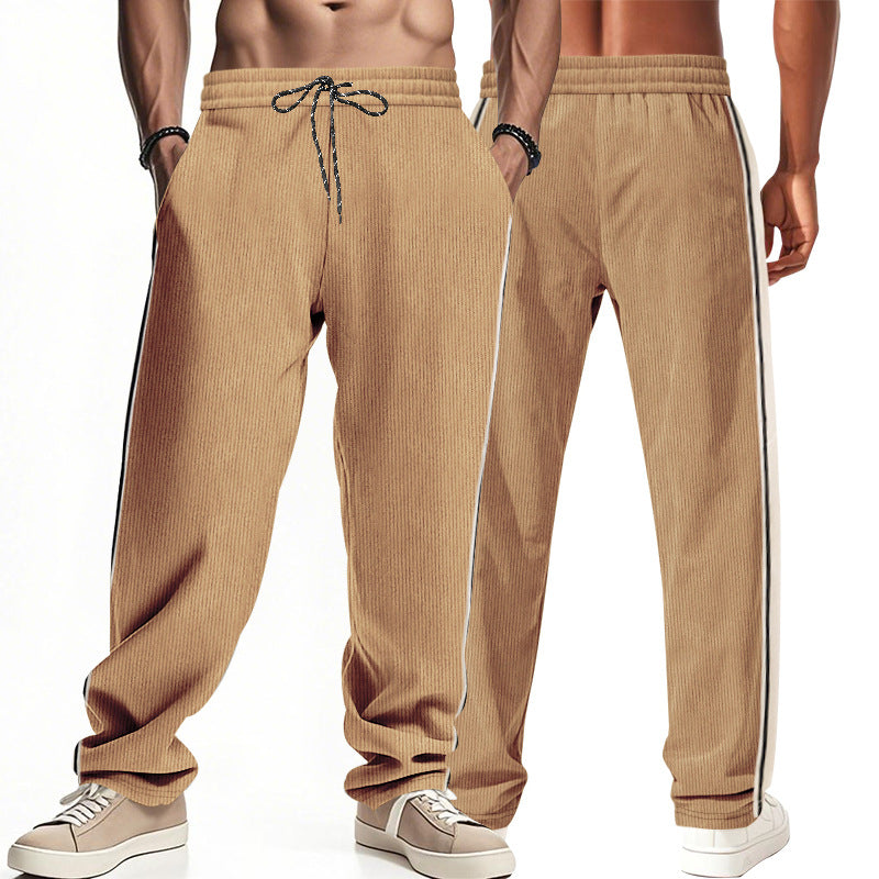 Herren Bequeme Freizeithose mit seitlichen Streifen und elastischem Bund Echoarchiv