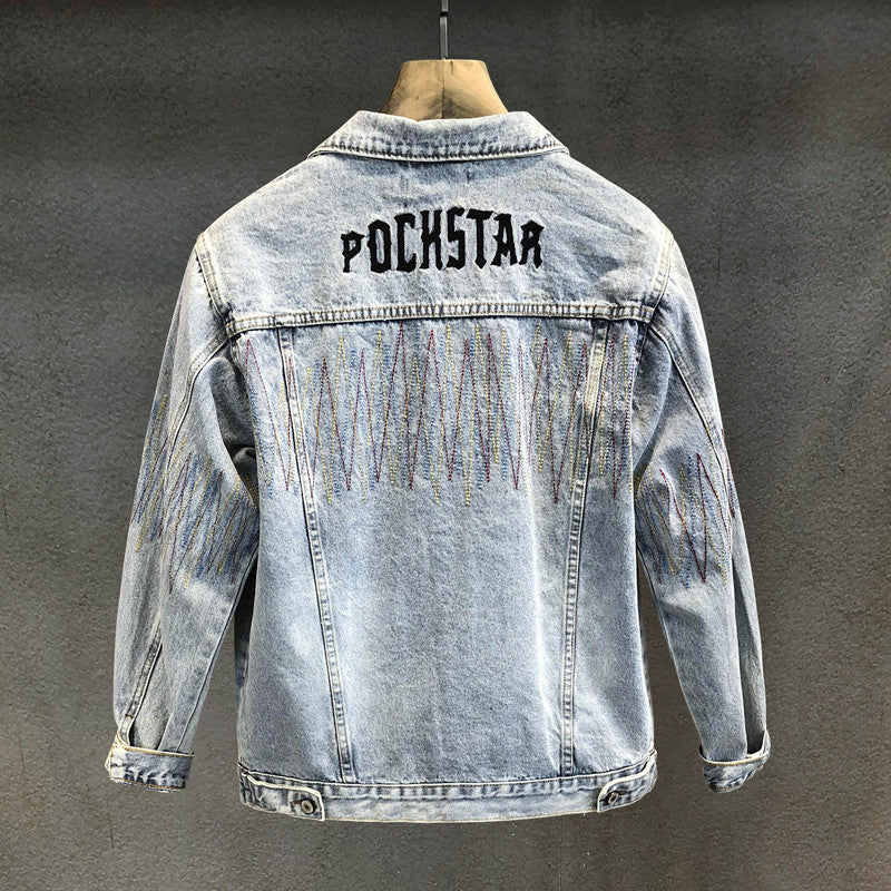 Herren Lässige Overshirt-Jacke mit kreativen Mustern Echoarchiv
