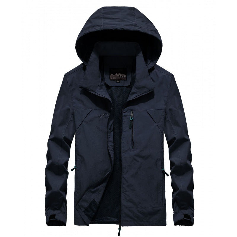Herren leichte atmungsaktive Softshell-Trekkingjacke mit Kapuze und Mesh-Futter Echoarchiv