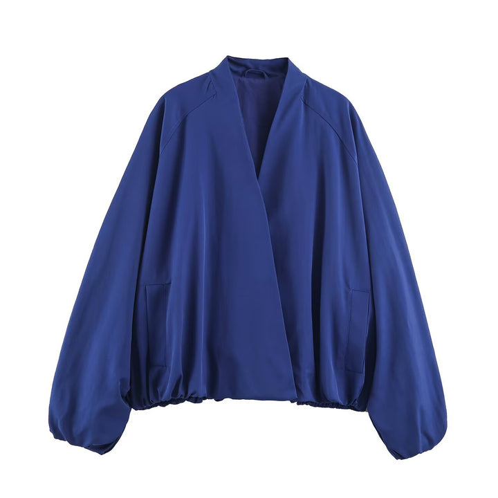 Damen Leichte Oversize-Blousonjacke mit offenem Kimonoausschnitt Echo Archiv