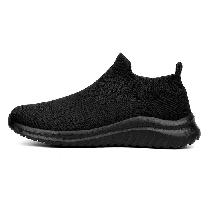 Unisex nan atmungsaktiver Strickslipper Sockenschuh mit elastischem Schaft und stoßdämpfender Sohle Echo Archiv