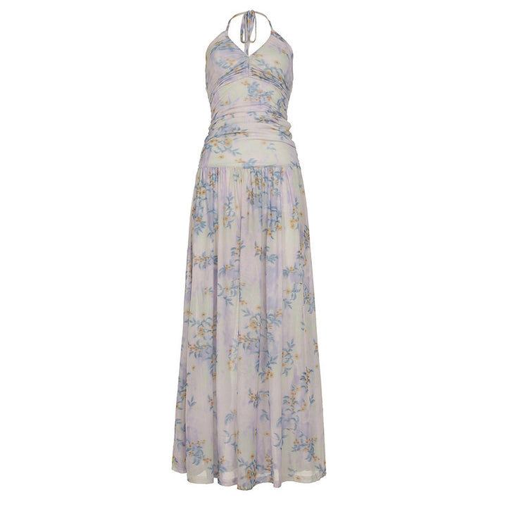 Damen Maxikleid mit floralem Design und verstellbarem Träger Echo Archiv