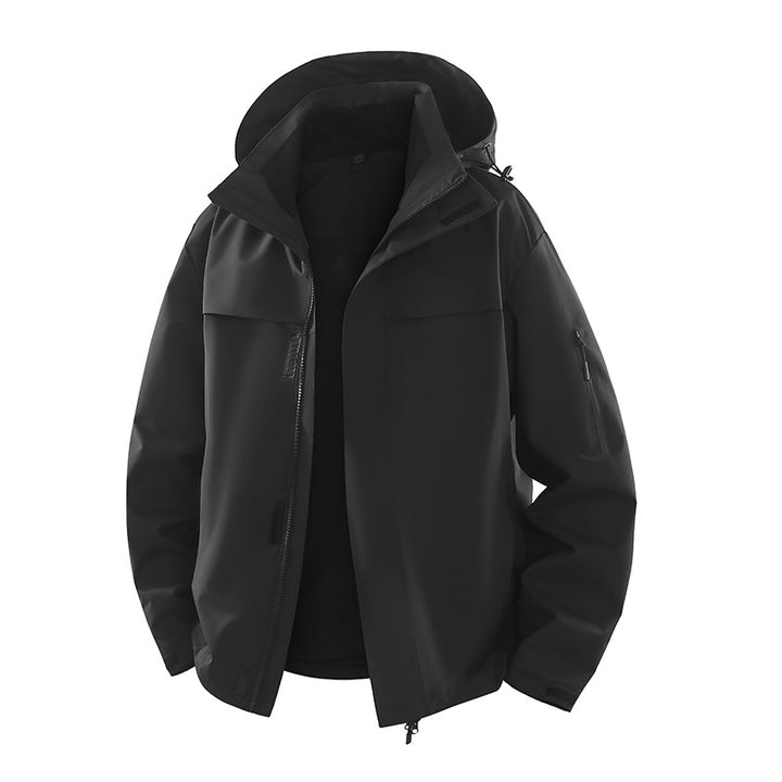Herren Urbaner Softshell-Outdoorblouson mit Kapuze, verdecktem Reißverschluss und Mehrfach-Taschen Echo Archiv