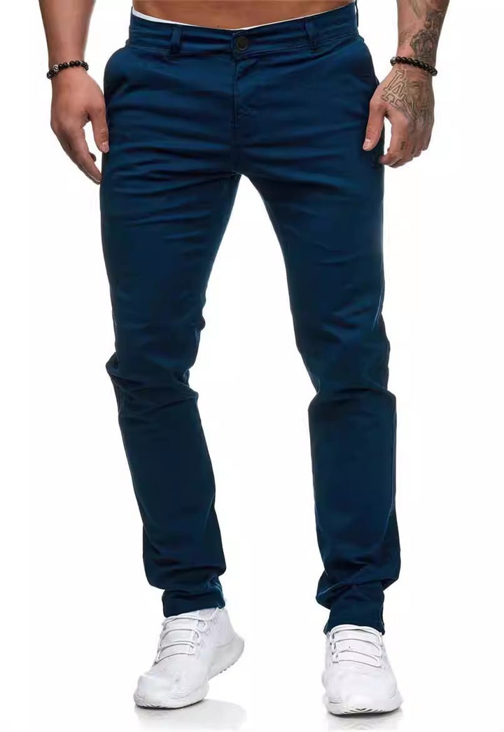 Herren Slim-Fit Chinohosen mit elastischem Bund und praktischen Taschen Echoarchiv