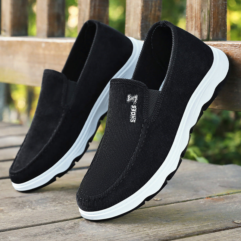Herren nan leichter atmungsaktiver Slip-On Freizeit-Slipper mit geripptem Textiloberteil und stoßdämpfender EVA-Zwischensohle Echo Archiv