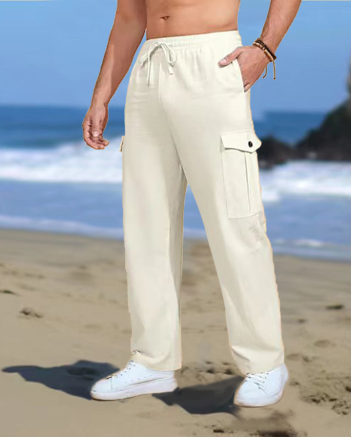 Herren Cargo-Hose mit vielseitigen Taschen und elastischem Bund Echoarchiv