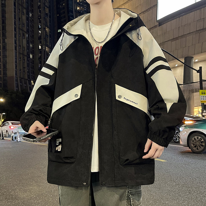 Herren urbaner Windbreaker mit funktionalen Taschen Echoarchiv