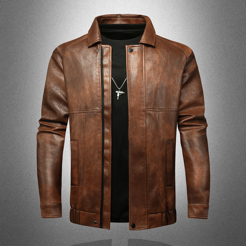 Herren Modische Echtlederjacke Echo Archiv