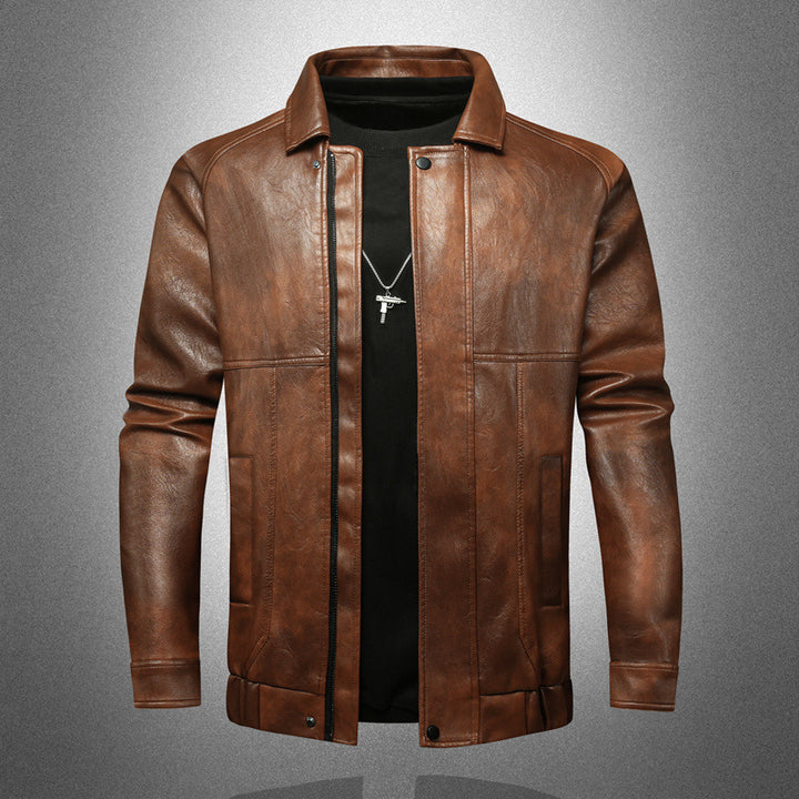 Herren Modische Echtlederjacke Echo Archiv