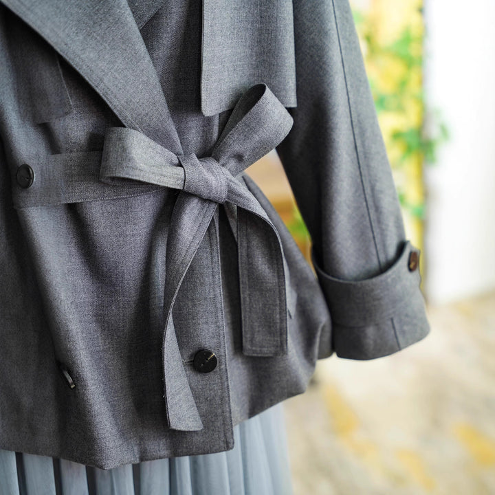 Damen Modischer Trenchcoat mit Taillengürtel Echoarchiv