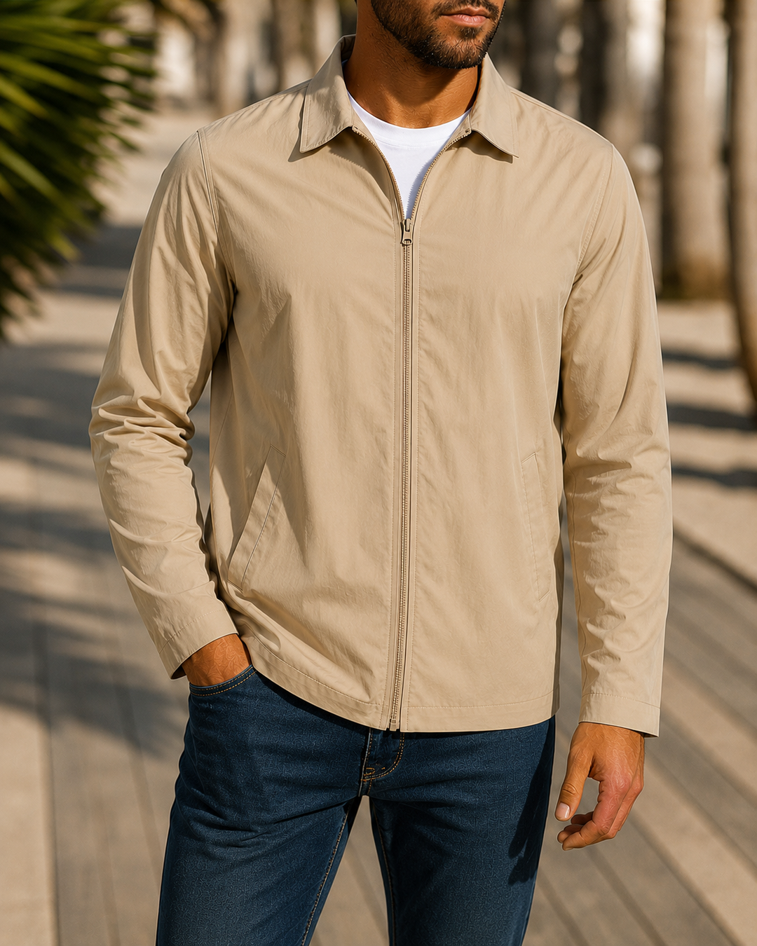 Herren lässige Freizeitjacke mit innovativer Windschutztechnologie Echoarchiv
