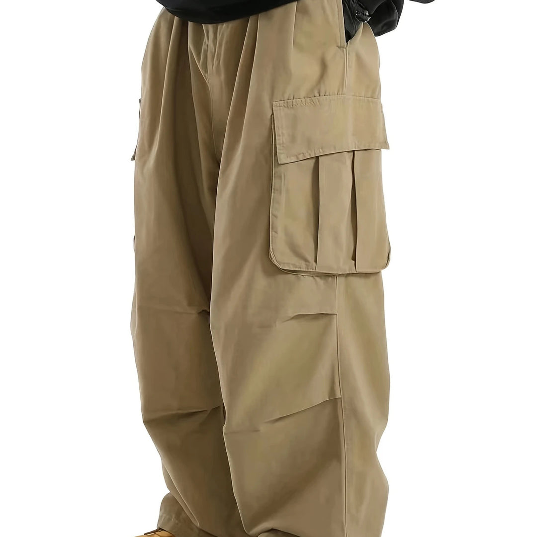 Herren Baggy-Cargo-Hose mit übergroßer Passform, elastischem Tunnelzugbund & mehrfachen Klappfächern Echo Archiv