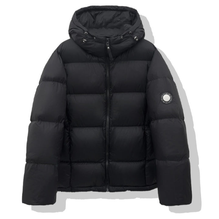 Damen Kurz-Pufferjacke mit XXL-Kapuze und quadratischer Steppung Echo Archiv