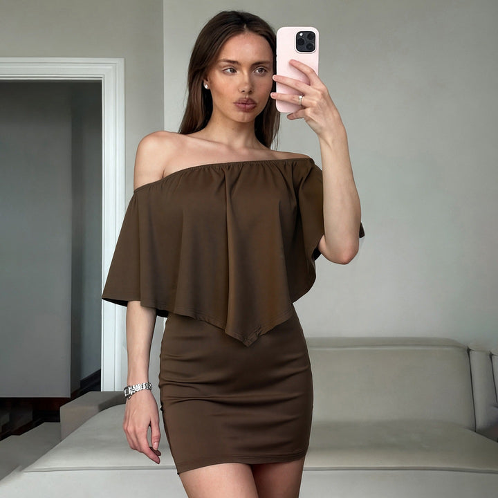 Damen Off-Shoulder Minikleid mit voluminösem Oberteil Echo Archiv