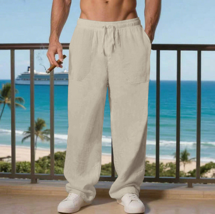 Herren entspannte Strandhose mit elastischem Bund und Seitentaschen Echoarchiv