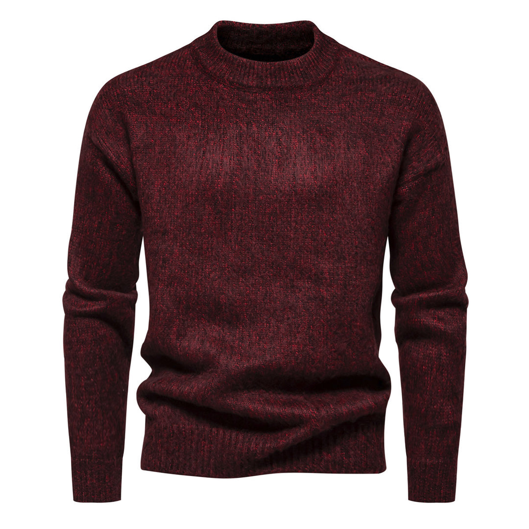 Herren Strickpullover mit hohem Kragen und strukturierter Oberfläche Echoarchiv