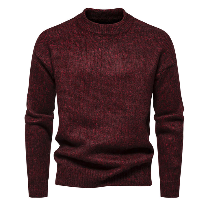 Herren Strickpullover mit hohem Kragen und strukturierter Oberfläche Echoarchiv