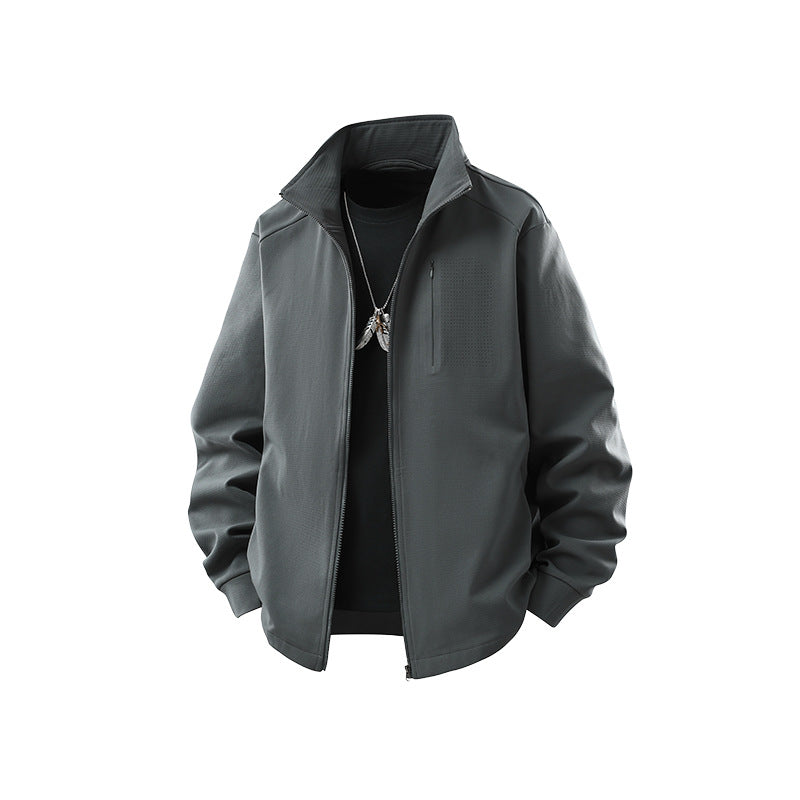 Herren Technische Softshell-Trainingsjacke mit Stehkragen, Brustreißverschluss und atmungsaktiver Struktur Echo Archiv