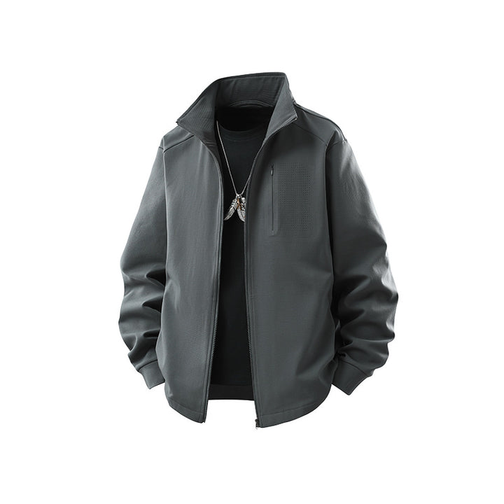 Herren Technische Softshell-Trainingsjacke mit Stehkragen, Brustreißverschluss und atmungsaktiver Struktur Echo Archiv