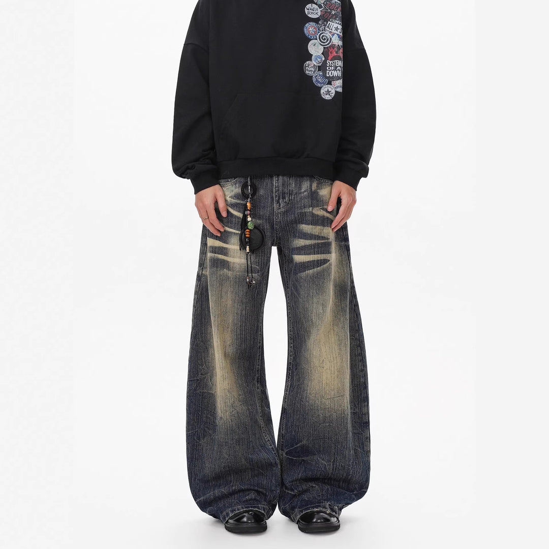 Herren Lässige Ultra-Baggy Jeans Echoarchiv