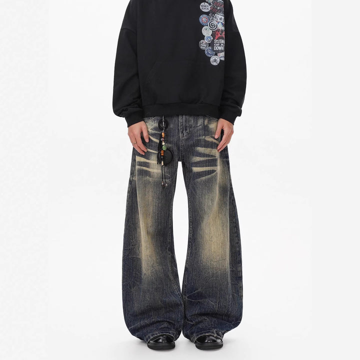 Herren Lässige Ultra-Baggy Jeans Echoarchiv