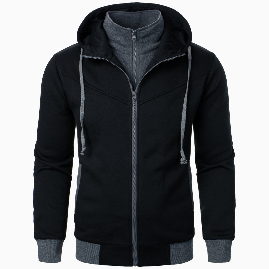 Herren Sportliche Kapuzenjacke mit Doppelschicht-Design und modernen Akzenten Echoarchiv