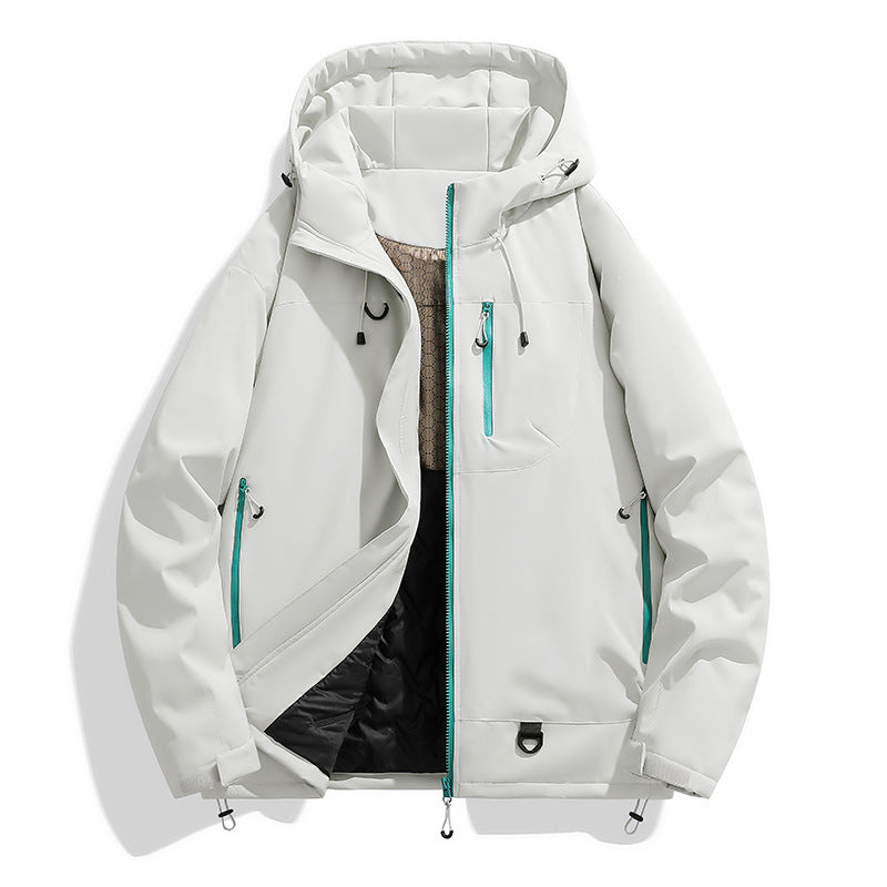 Herren Nano-Technik Kapuzenparka mit winddichter Membran, isolierter Innenauskleidung und multifunktionalen Taschen – Taviero