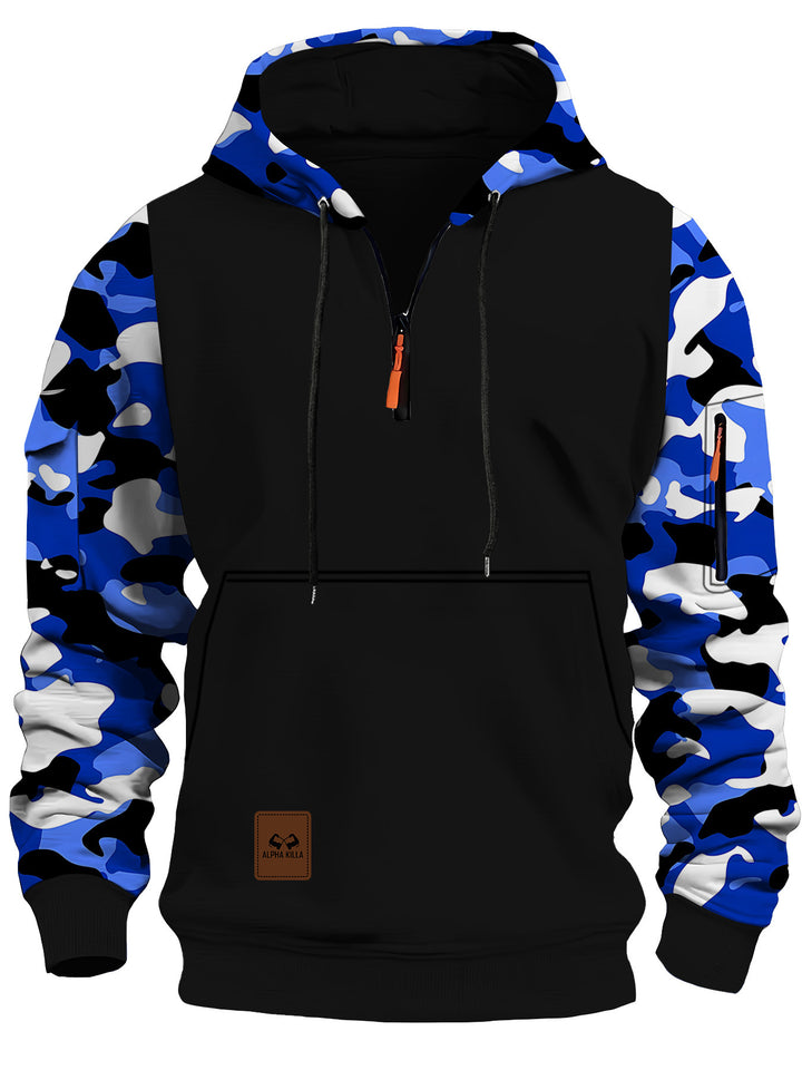 Herren modischer Kapuzenpullover mit multifunktionalen Taschen Echoarchiv