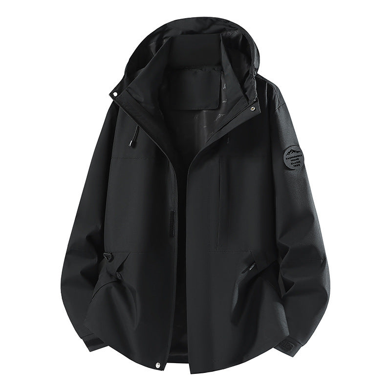 Herren Technische Softshell-Kapuzenjacke mit verdecktem Frontreißverschluss und Multifunktions-Taschen Echo Archiv