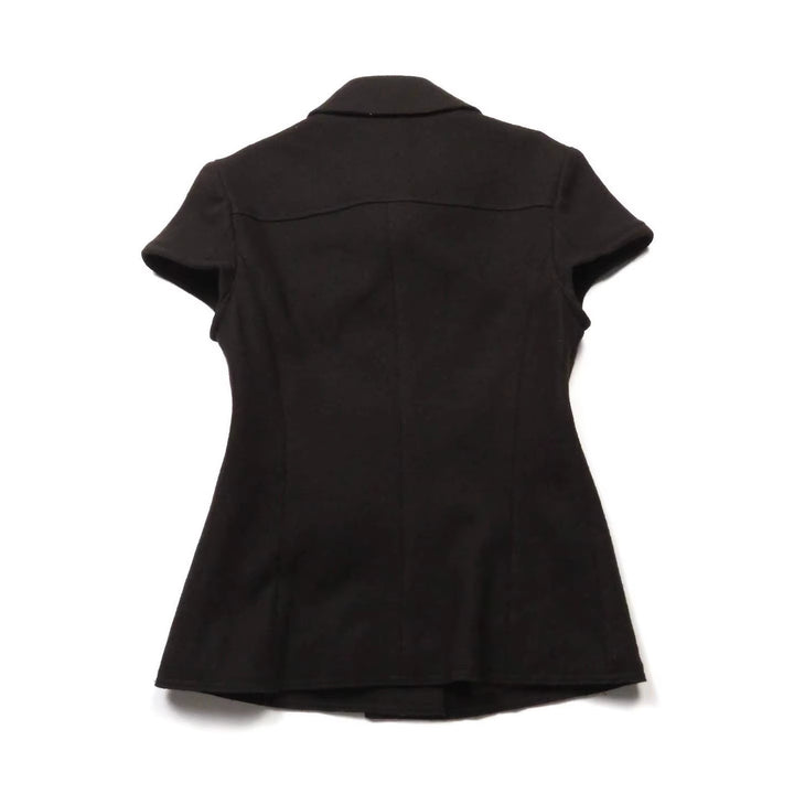 Damen Figurumspielende Kurzarmjacke mit Knopfdetails Echo Archiv