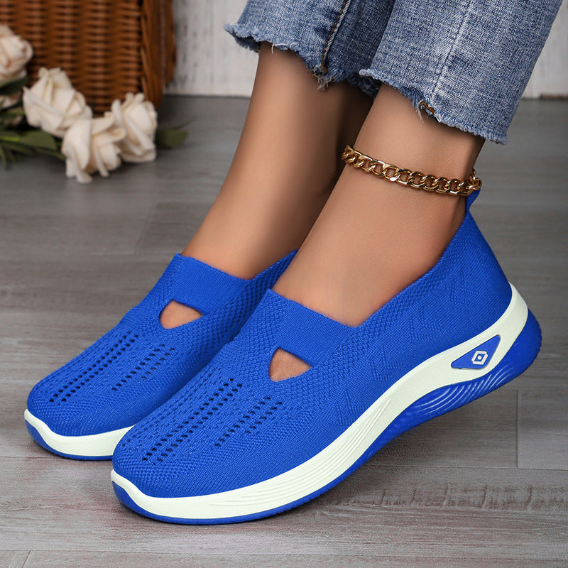 Damen nan leichte atmungsaktive Strickslipper mit Memoryschaum und rutschfester Laufsohle Echo Archiv
