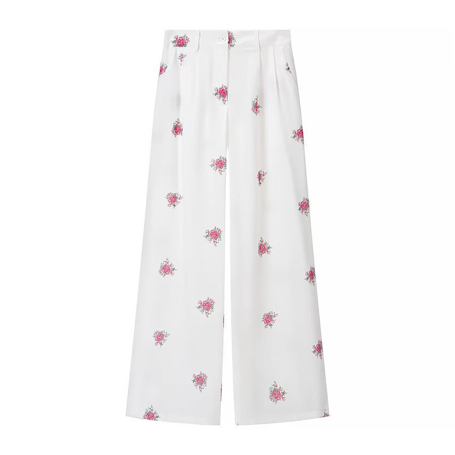 Damen Lockerer Longline-Blazer mit floralem Allover-Print und Pattentaschen Echo Archiv