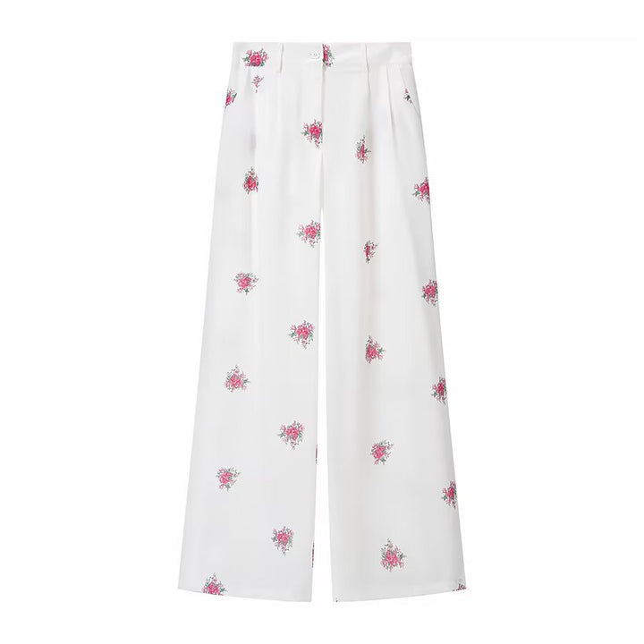 Damen Lockerer Longline-Blazer mit floralem Allover-Print und Pattentaschen Echo Archiv