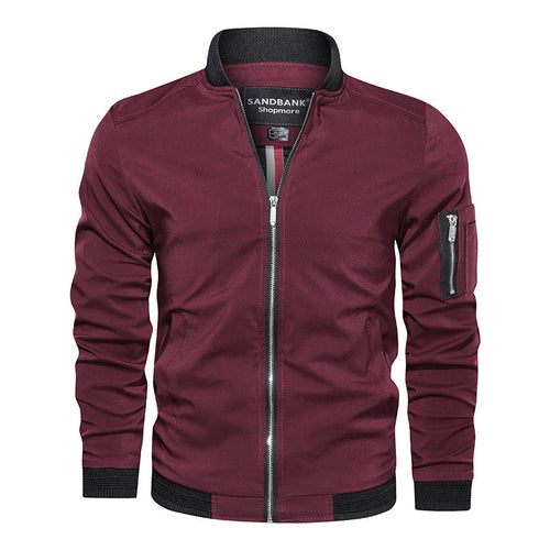 Herren Modische Bomberjacke mit funktionalen Taschen Echo Archiv