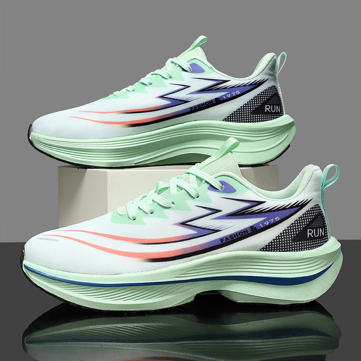Unisex gedämpfte Straßenlauf-Sneaker mit doppelschichtiger Komfort-Zwischensohle und reflektierenden Designstreifen – Norré