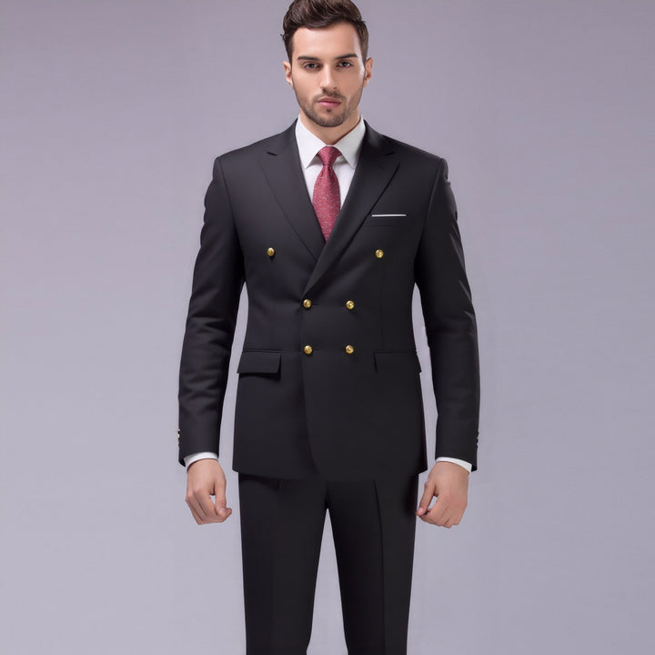 Herren nan doppelreihiges Abend-Sakko mit Zierknöpfen, schmaler Silhouette und eleganter Verarbeitung Echo Archiv
