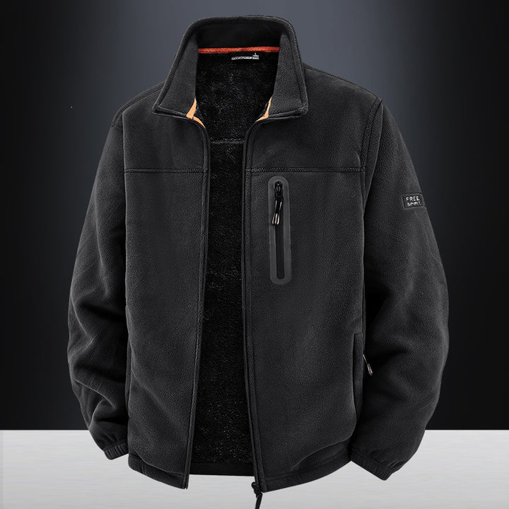 Herren Thermo-Fleece-Outdoorjacke mit Teddy-Innenfutter, Brustreißverschluss & windabweisender Oberfläche Echoarchiv