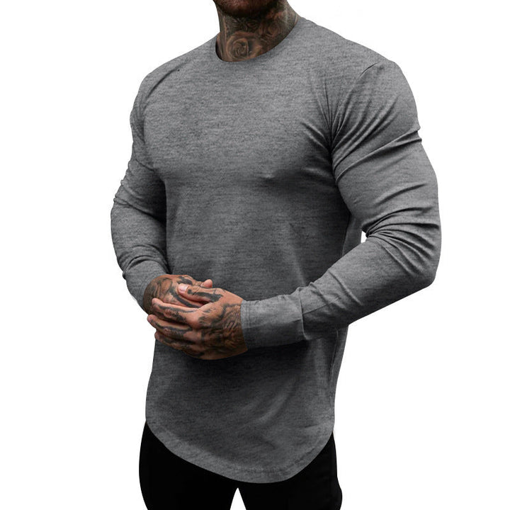 Herren Langarmshirt aus weichem, elastischem Baumwollmix mit Rundhalsausschnitt Echoarchiv
