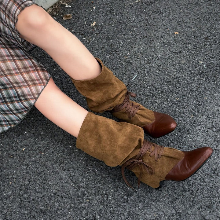 Damen Modische Ankle-Boots mit Schnürung – Varelle