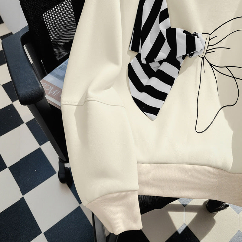 Damen Lässiger Sweatshirt mit Schleifen-Design Echo Archiv