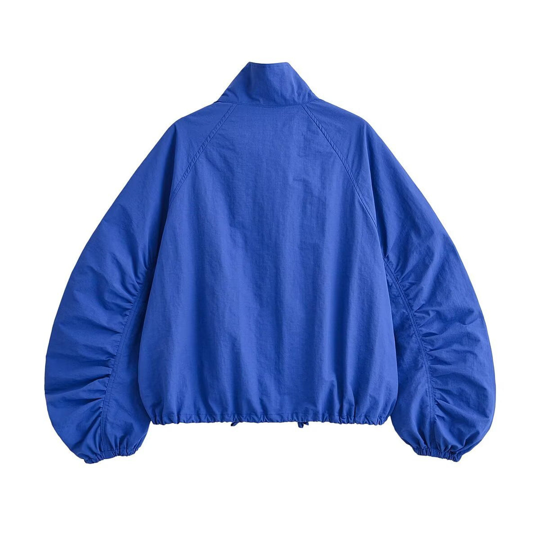 Damen Kurze Windjacke mit voluminösen Ballonärmeln und Stehkragen Echo Archiv