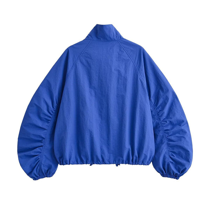 Damen Kurze Windjacke mit voluminösen Ballonärmeln und Stehkragen Echo Archiv
